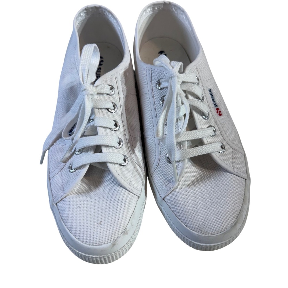Superga 2750 Cotu Classic Sneakers US 7.5 White Canvas Lace Up